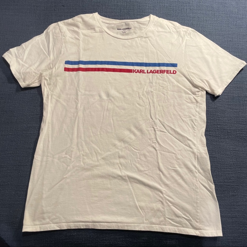 White Karl Lagerfeld t shirt